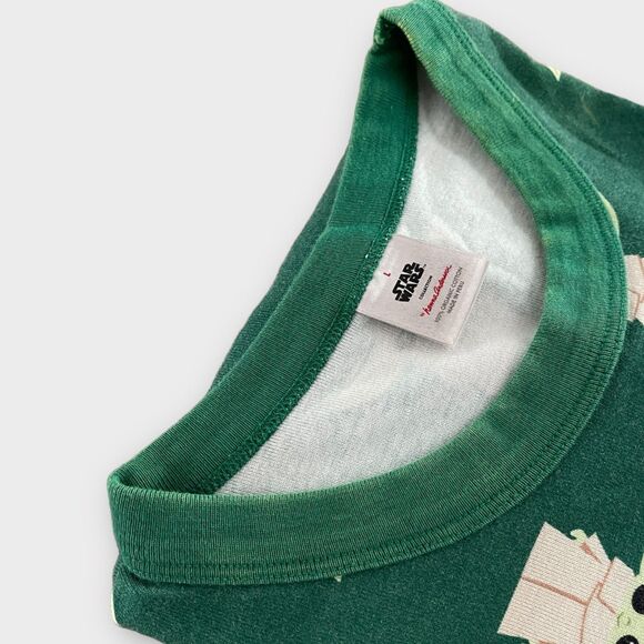Hanna Andersson Pajama Set Top Star Wars Yoda Print Organic Cotton Adult L - Picture 2 of 6